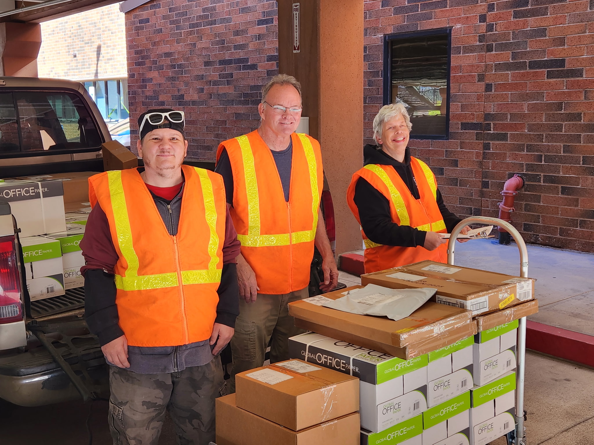 Members of YEI ready to deliver office supplies